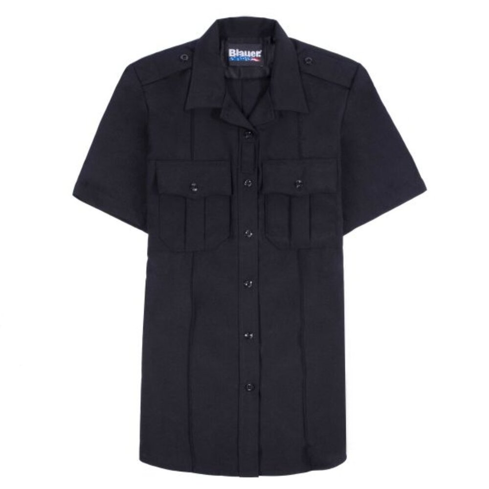 Blauer Short Sleeve Wool SuperShirt, Women's Size 44 - Black